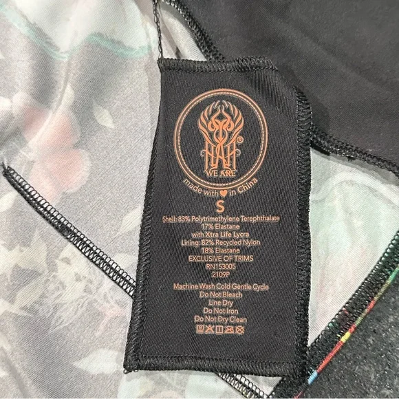 Free People HAH Swim Top Tie Closure Black Floral Butterfly Lemon Tree S - Picture 4 of 9